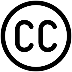 Cc Content Sign Icon from Ultimate Regular Set