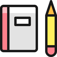 Content Notebook Pencil Icon from Ultimate Colors Set