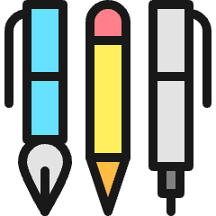 Content Pens Icon from Ultimate Colors Set