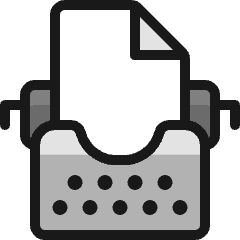 Content Typing Machine 1 Icon from Ultimate Colors Set