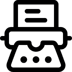 Content Typing Machine Icon from Ultimate Regular Set