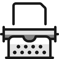 Content Typing Machine Icon from Ultimate Colors Set