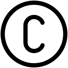Copyright Content Sign Icon from Ultimate Regular Set