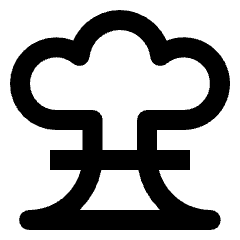 Atomic Bomb Icon from Nova Line Set