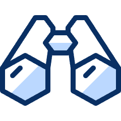 Binocular 1 Icon from Cyber Duotone Set