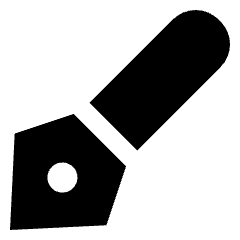 Fountain Pen Calligraphy Icon from Nova Solid Set