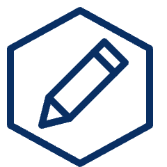 Pencil Hexagon Icon from Cyber Line Set