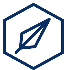 Quill Hexagon Icon from Cyber Line Set