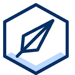 Quill Hexagon Icon from Cyber Duotone Set