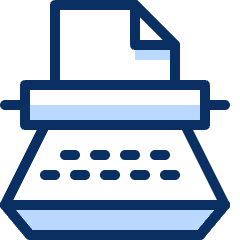 Typewriter Icon from Cyber Duotone Set