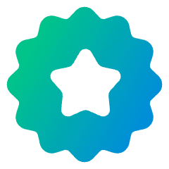 Badge Award Star Icon from Plump Gradient Set
