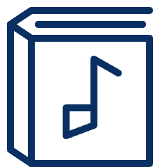 Book Album Song Note Music Icon from Cyber Line Set