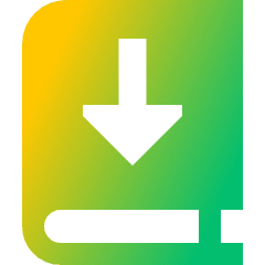 Book Download Icon from Sharp Gradient Set