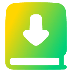 Book Download Icon from Plump Gradient Set