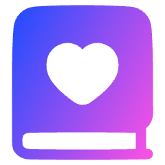 Book Heart Favorite Icon from Plump Gradient Set