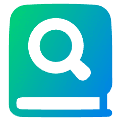 Book Search Find Icon from Plump Gradient Set