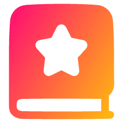 Book Star Bookmark Icon from Plump Gradient Set