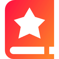 Book Star Bookmark Icon from Sharp Gradient Set