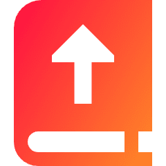 Book Upload Icon from Sharp Gradient Set