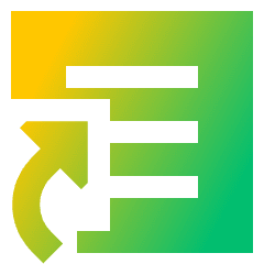 Content Article Shortcut Reference Icon from Sharp Gradient Set