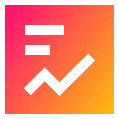 Content Statistic Icon from Sharp Gradient Set