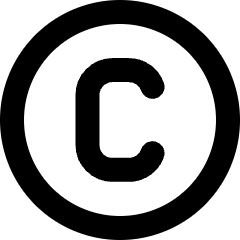 Copyright Icon from Micro Line Set