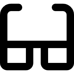 Eye Glasses Icon from Micro Line Set
