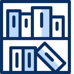 Library Shelf Icon from Cyber Duotone Set