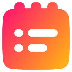 Notepad List Icon from Plump Gradient Set