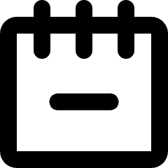 Notepad Subtract Icon from Micro Line Set