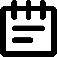 Notepad Text Icon from Micro Line Set