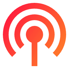 Podcast Wifi Hotspot Icon from Sharp Gradient Set