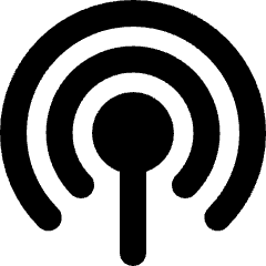 Podcast Wifi Hotspot Icon from Micro Solid Set