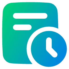Search History Icon from Plump Gradient Set