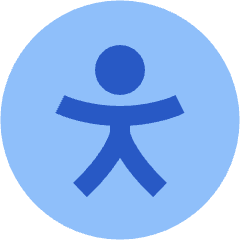 Accessibility Icon from Sharp Flat Set