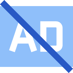 Ad Free Icon from Sharp Flat Set