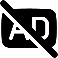 Ad Free Icon from Plump Solid Set