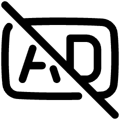 Ad Free Icon from Plump Line Set