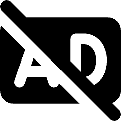 Ad Free Icon from Core Solid Set