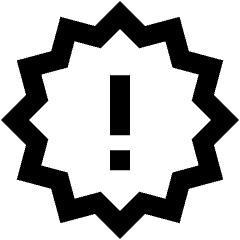 Badge Alert Icon from Sharp Line Set