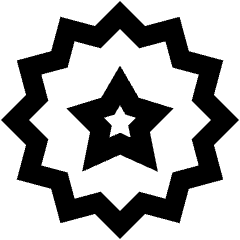 Badge Award Star Icon from Sharp Line Set