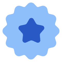 Badge Award Star Icon from Plump Flat Set