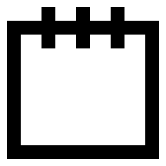 Blank Notepad Icon from Sharp Line Set