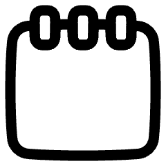 Blank Notepad Icon from Plump Line Set