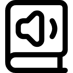 Book Audio Icon from Core Line Set