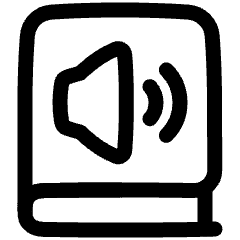 Book Audio Icon from Plump Line Set