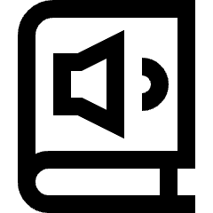 Book Audio Icon from Sharp Line Set
