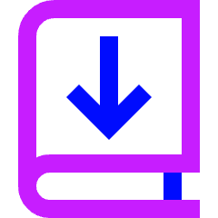 Book Download Icon from Sharp Neon Set