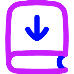 Book Download Icon from Flex Neon Set