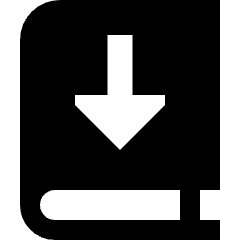 Book Download Icon from Sharp Solid Set